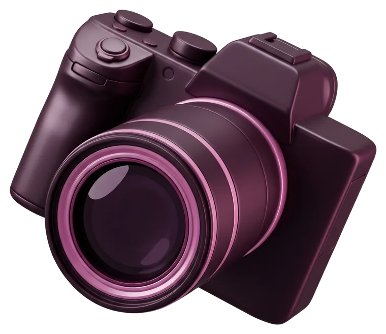 3D-Kamera als Symbol für Websites für Fotografen